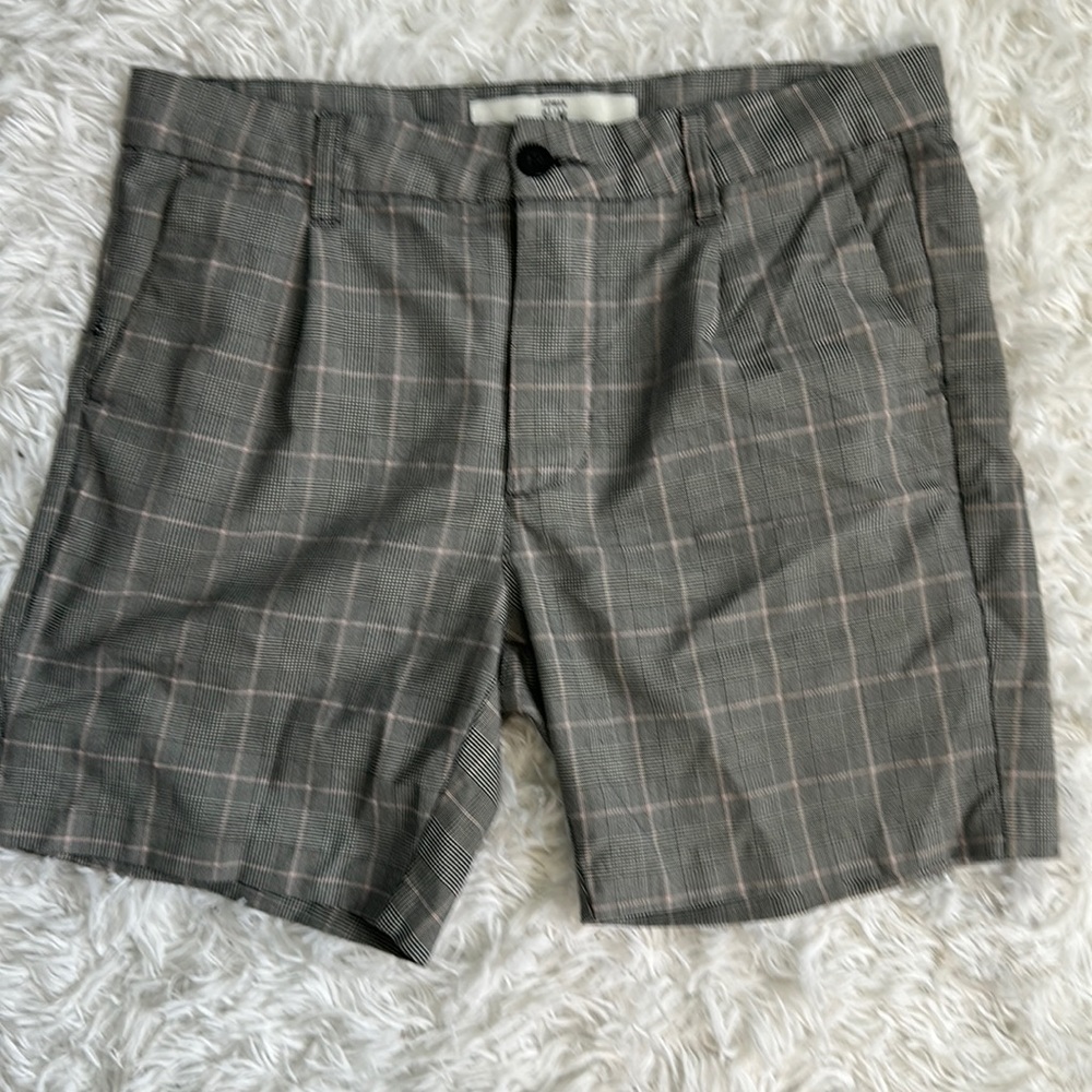 Topman preppy plaid short shorts